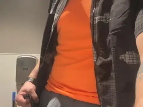 30 Straight - Work Bathroom bulge